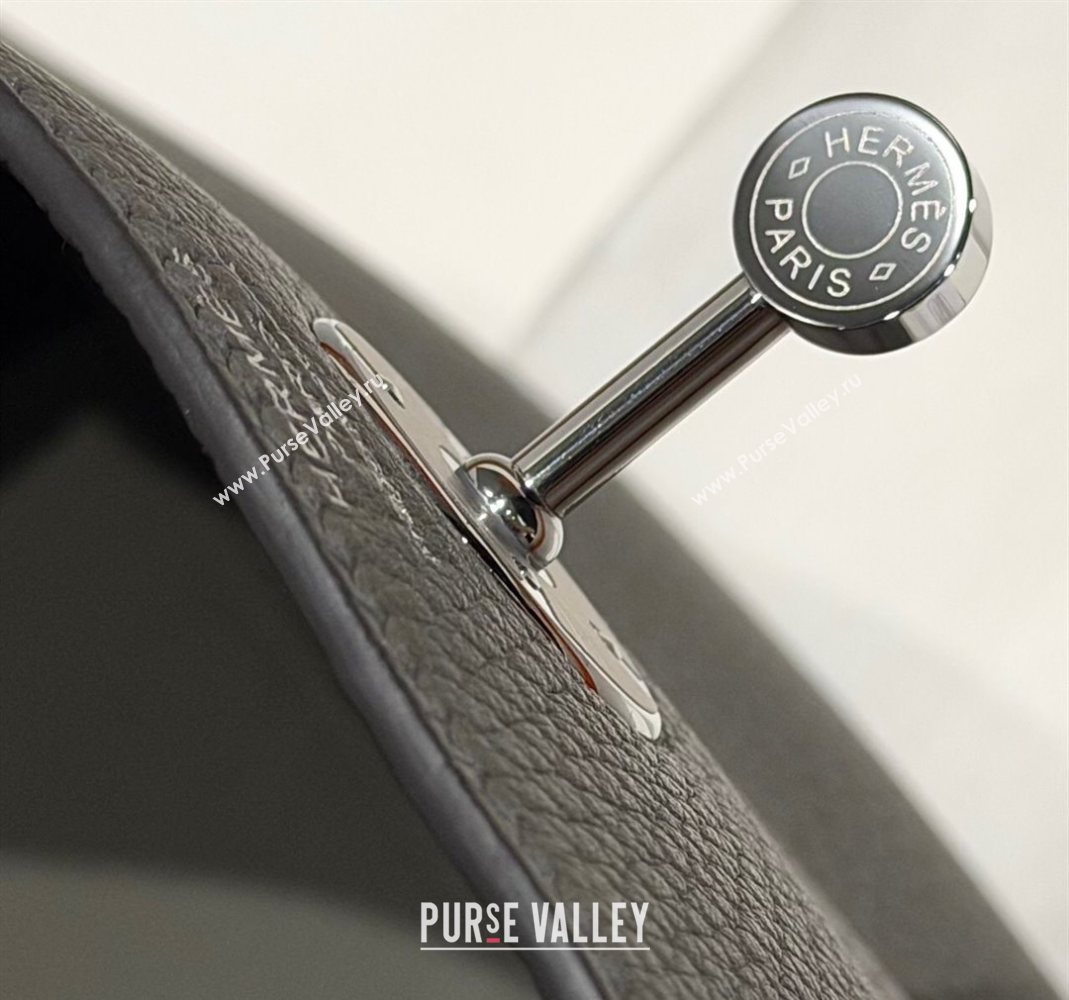 Hermes Lindy Bag 26cm in Clemence Leather Cloud Grey 2025 (Half Handmade) (FLB-251125035)