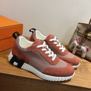 Hermes Bouncing Sneakers in Fabric and Suede Brown2 2025 1222 (MD-251222027)