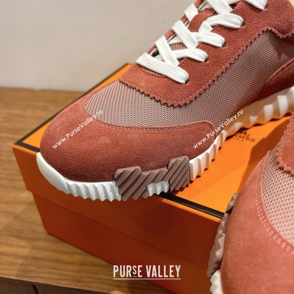 Hermes Bouncing Sneakers in Fabric and Suede Brown2 2025 1222 (MD-251222027)