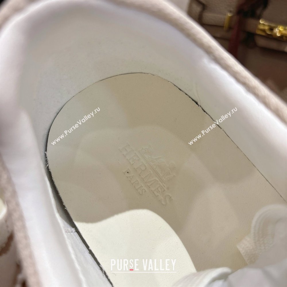 Hermes Bouncing Sneakers in Fabric and Suede Beige Grey 2025 1222 (MD-251222030)