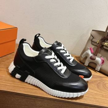 Hermes Bouncing Sneakers in Fabric and Leather Black2 2025 1222 (MD-251222031)