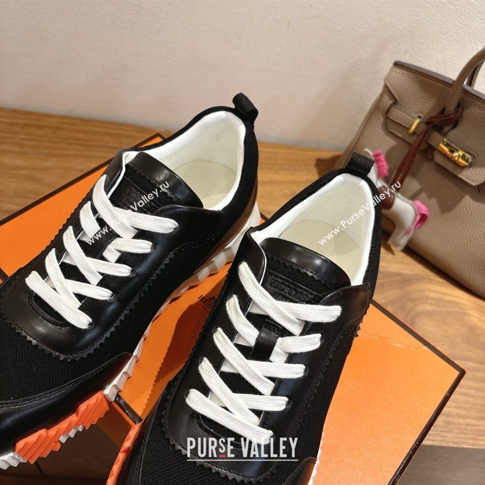 Hermes Bouncing Sneakers in Fabric and Leather Black2 2025 1222 (MD-251222031)
