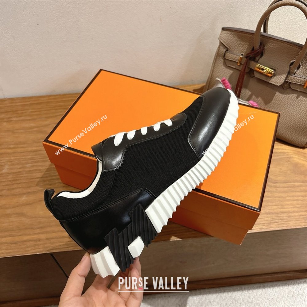 Hermes Bouncing Sneakers in Fabric and Leather Black2 2025 1222 (MD-251222031)