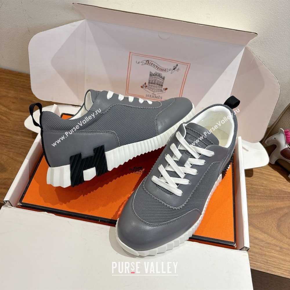 Hermes Bouncing Sneakers in Fabric and Leather Grey2 2025 1222 (MD-251222034)