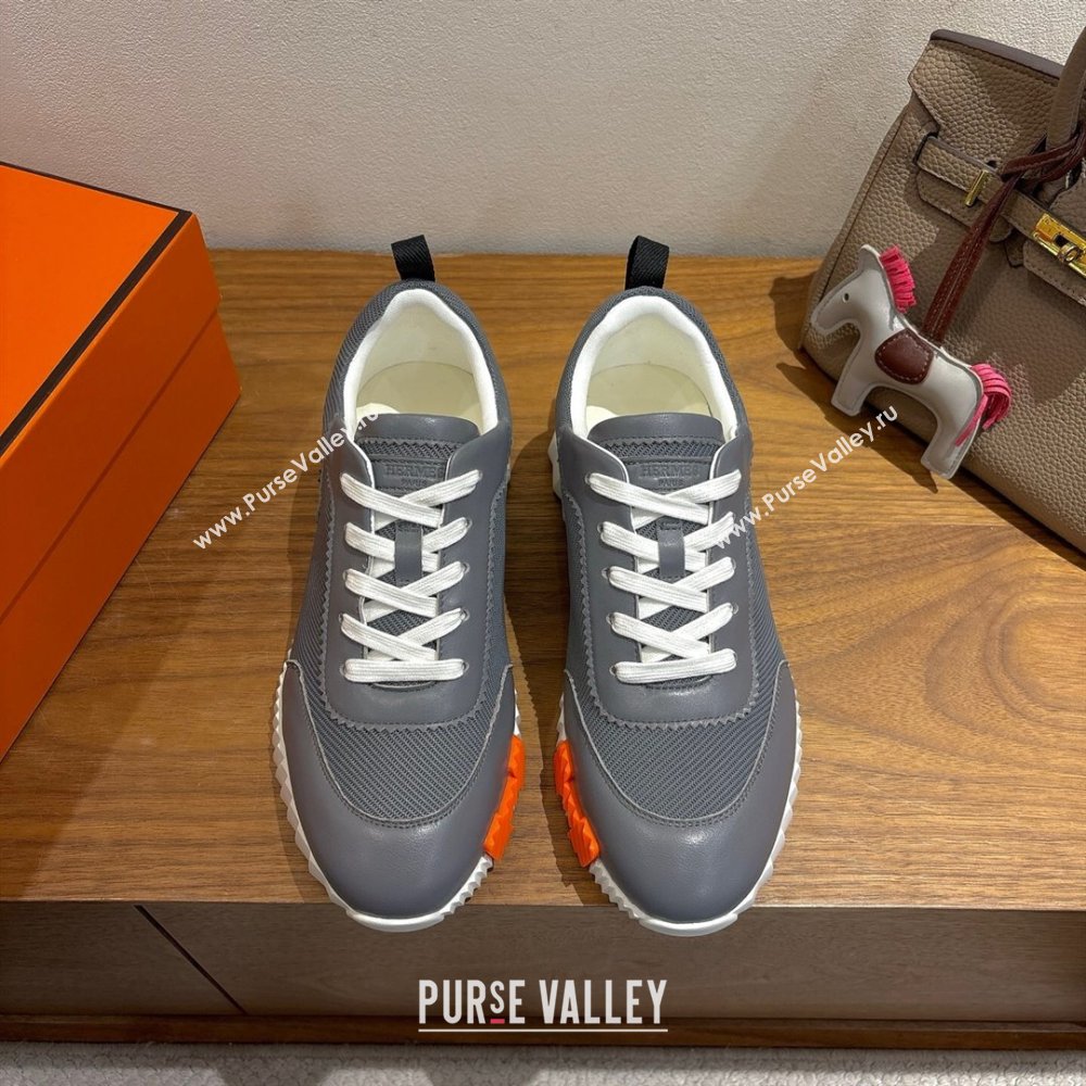 Hermes Bouncing Sneakers in Fabric and Leather Grey2 2025 1222 (MD-251222034)