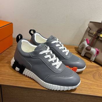 Hermes Bouncing Sneakers in Fabric and Leather Grey2 2025 1222 (MD-251222034)