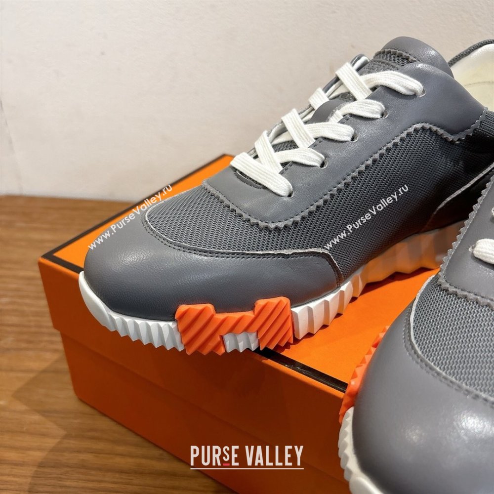 Hermes Bouncing Sneakers in Fabric and Leather Grey2 2025 1222 (MD-251222034)