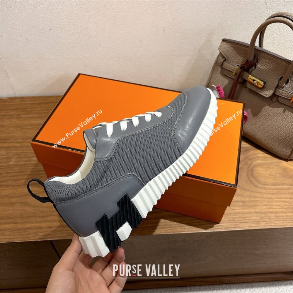 Hermes Bouncing Sneakers in Fabric and Leather Grey2 2025 1222 (MD-251222034)