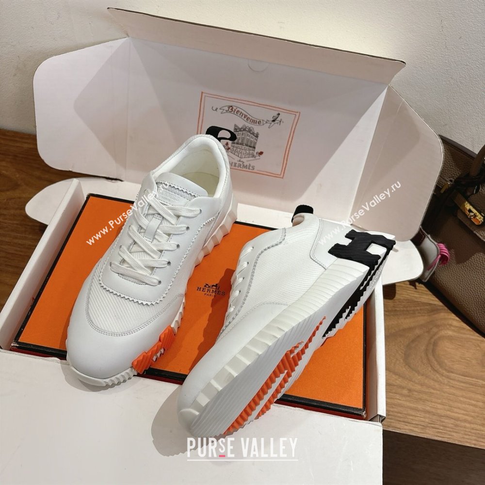 Hermes Bouncing Sneakers in Fabric and Leather White2 2025 1222 (MD-251222035)