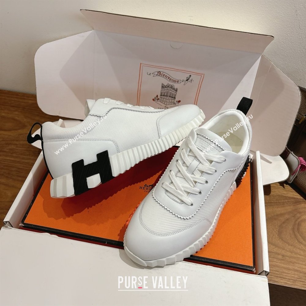 Hermes Bouncing Sneakers in Fabric and Leather White2 2025 1222 (MD-251222035)