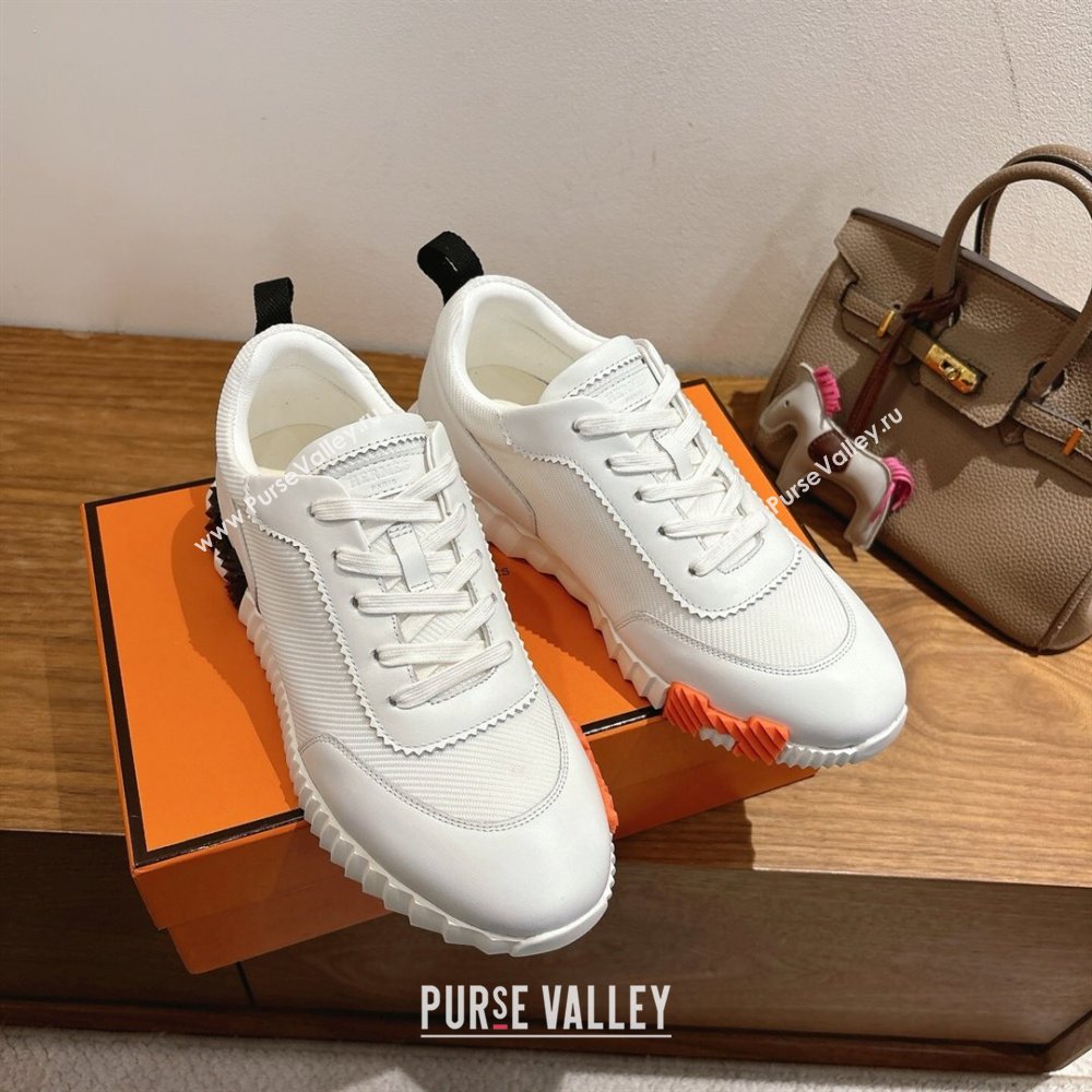 Hermes Bouncing Sneakers in Fabric and Leather White2 2025 1222 (MD-251222035)