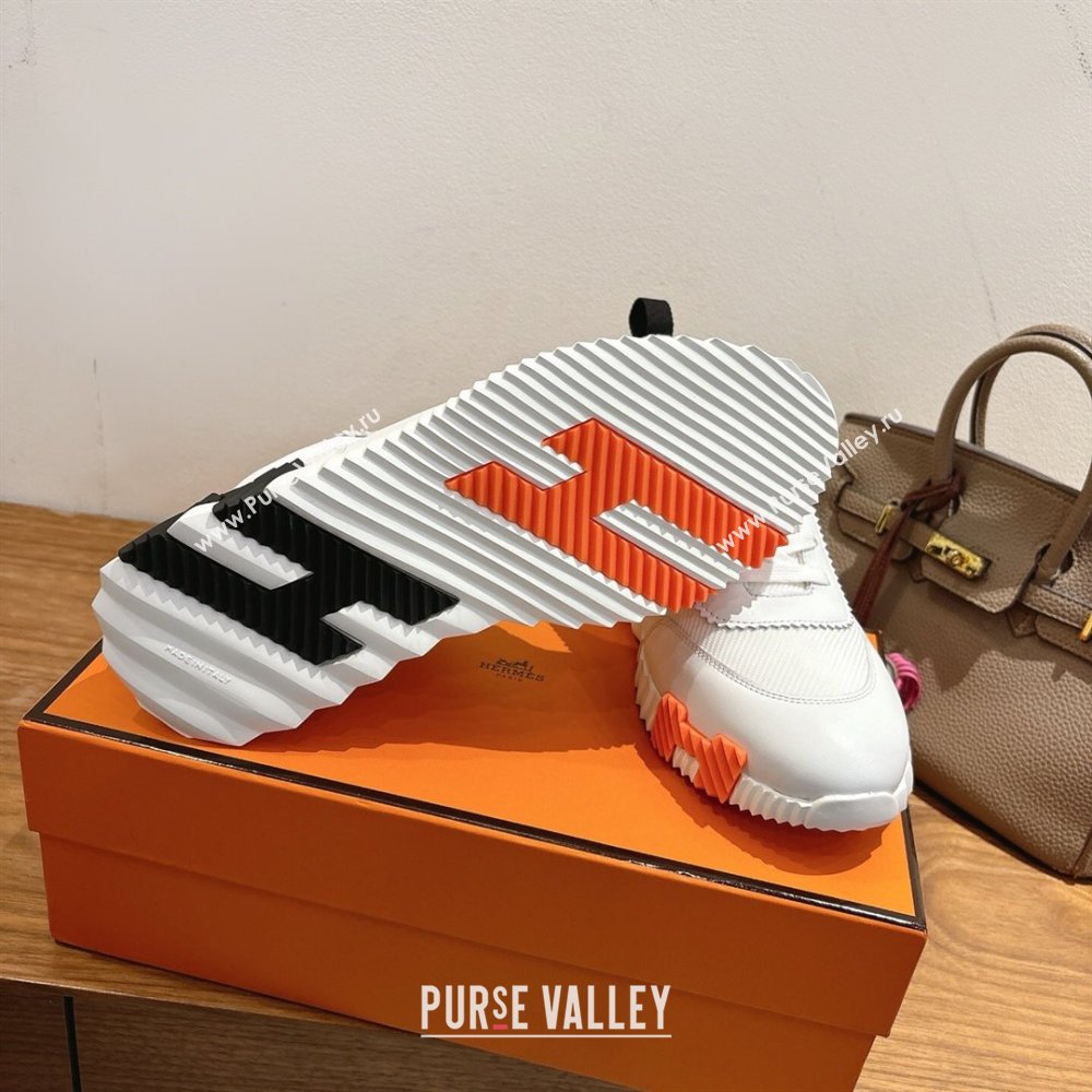 Hermes Bouncing Sneakers in Fabric and Leather White2 2025 1222 (MD-251222035)