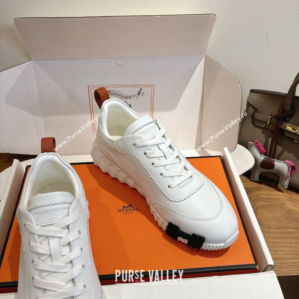 Hermes Bouncing Sneakers in Calfskin Leather White 2025 1221 (MD-251222050)