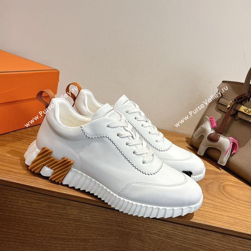 Hermes Bouncing Sneakers in Calfskin Leather White 2025 1221 (MD-251222050)