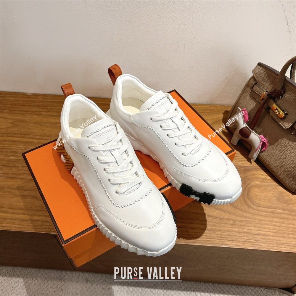 Hermes Bouncing Sneakers in Calfskin Leather White 2025 1221 (MD-251222050)