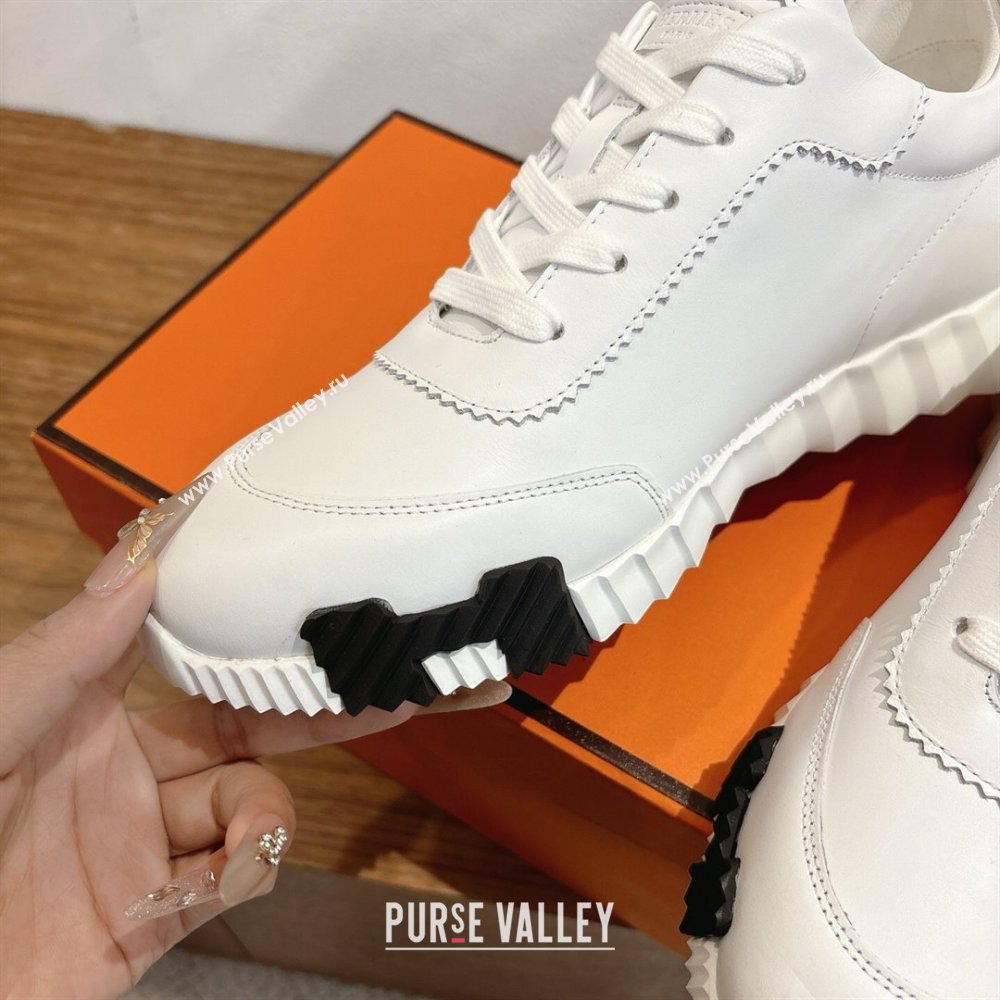 Hermes Bouncing Sneakers in Calfskin Leather White 2025 1221 (MD-251222050)
