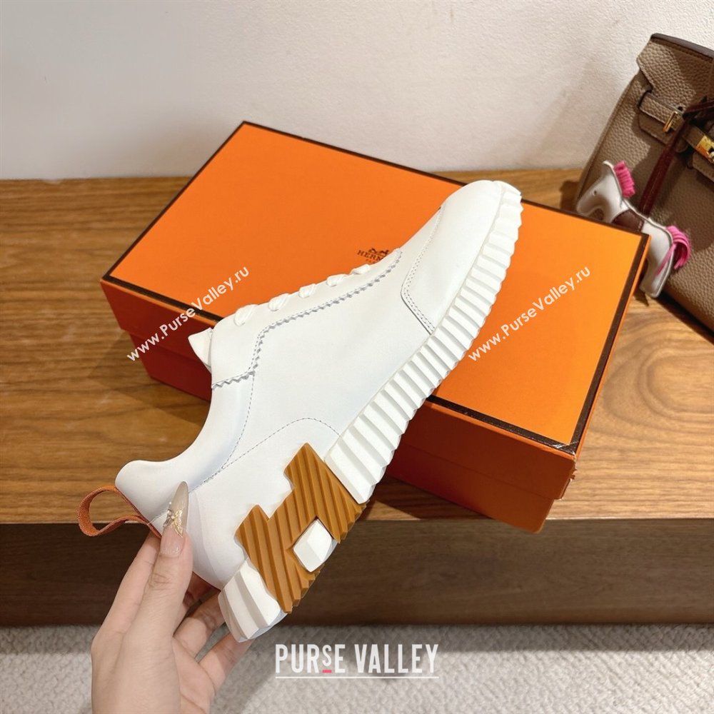Hermes Bouncing Sneakers in Calfskin Leather White 2025 1221 (MD-251222050)