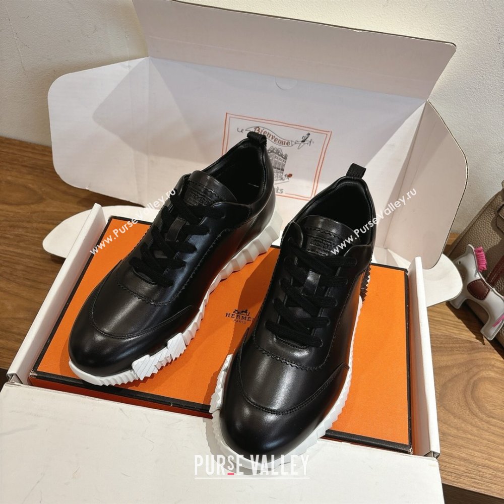 Hermes Bouncing Sneakers in Calfskin Leather Black 2025 1221 (MD-251222051)