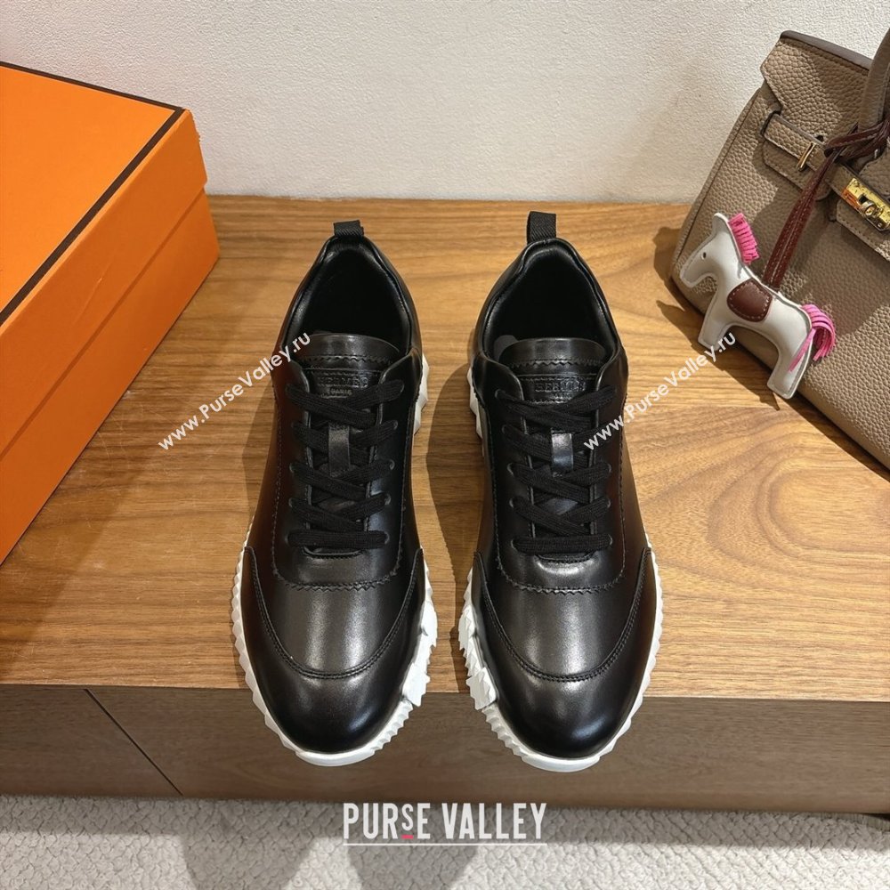 Hermes Bouncing Sneakers in Calfskin Leather Black 2025 1221 (MD-251222051)