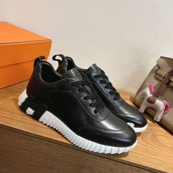 Hermes Bouncing Sneakers in Calfskin Leather Black 2025 1221 (MD-251222051)