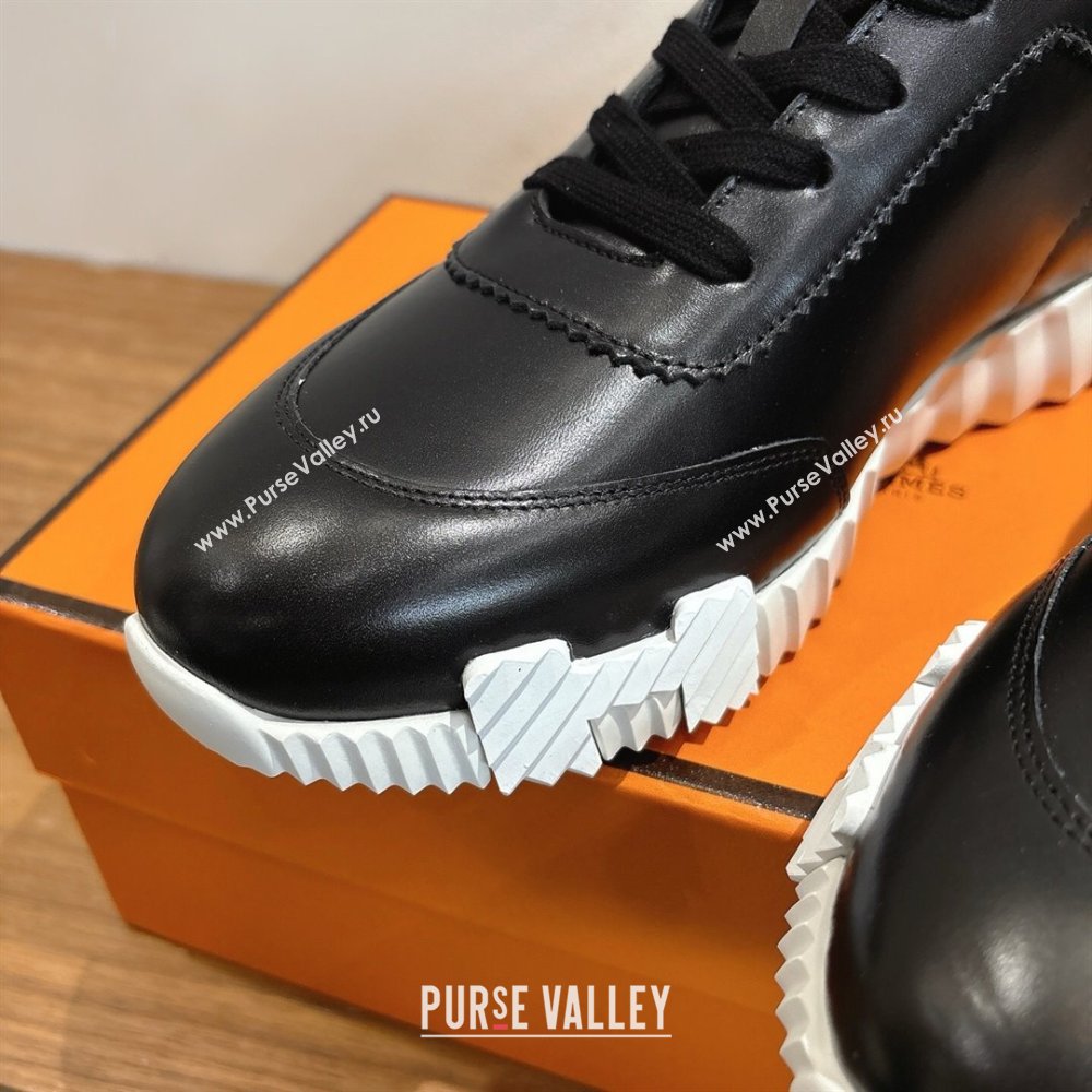Hermes Bouncing Sneakers in Calfskin Leather Black 2025 1221 (MD-251222051)