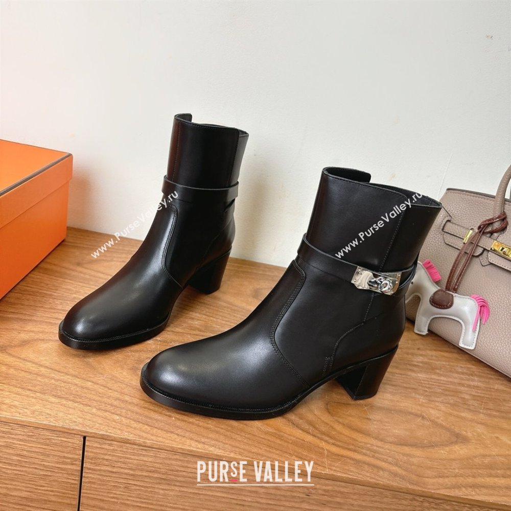 Hermes Neo Heel Ankle Boots in Calfskin Leather Black 2025 (XC-251222007)