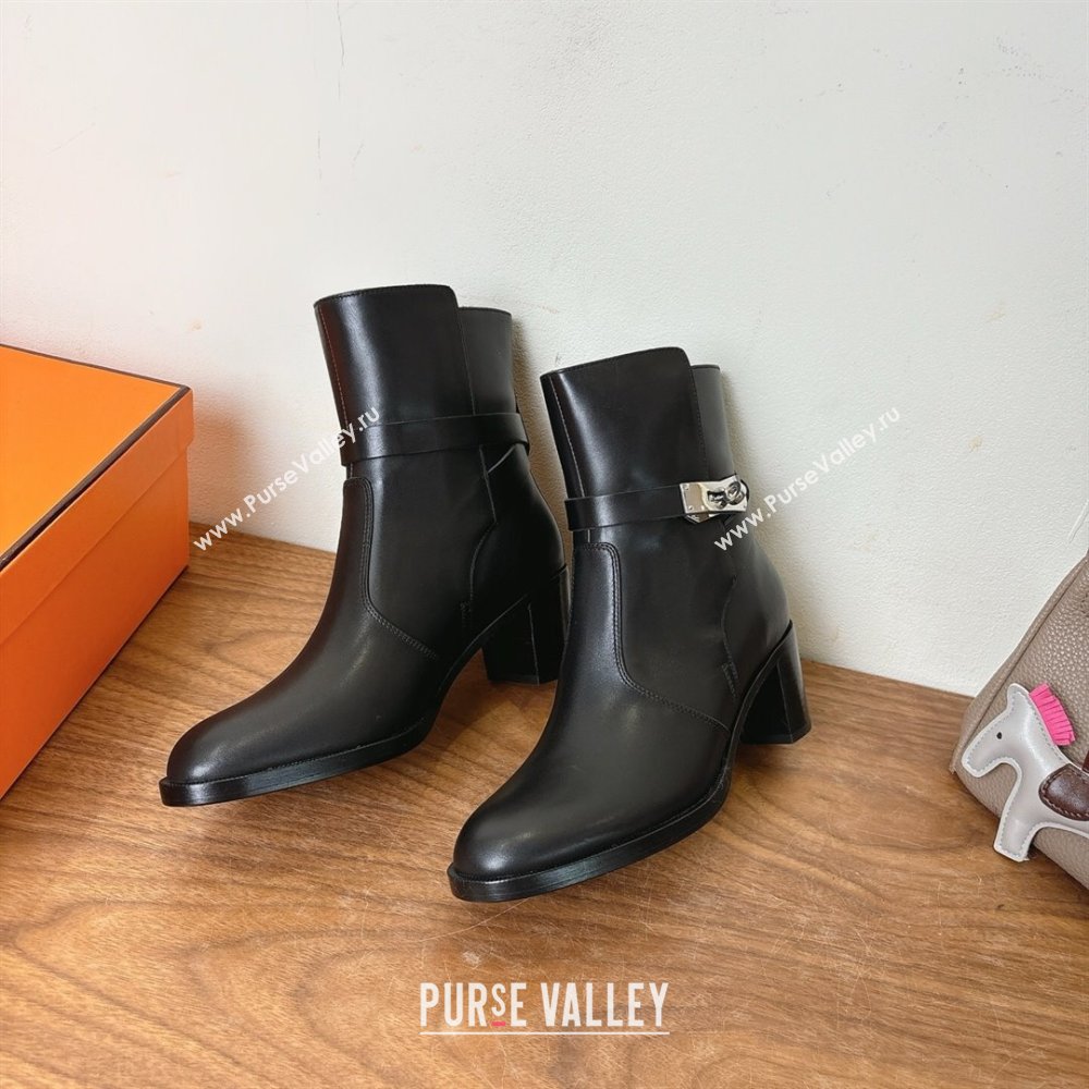 Hermes Neo Heel Ankle Boots in Calfskin Leather Black 2025 (XC-251222007)