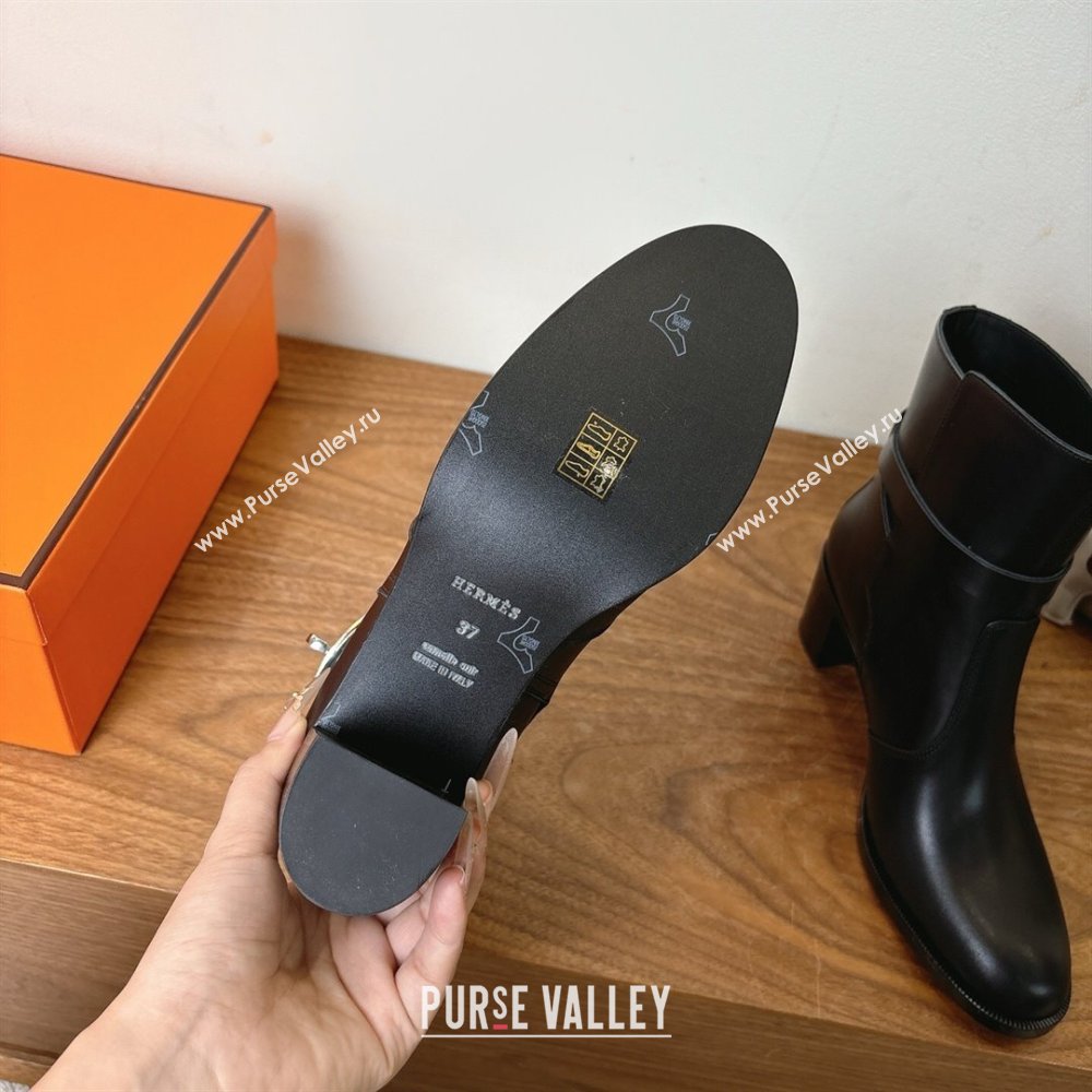 Hermes Neo Heel Ankle Boots in Calfskin Leather Black 2025 (XC-251222007)