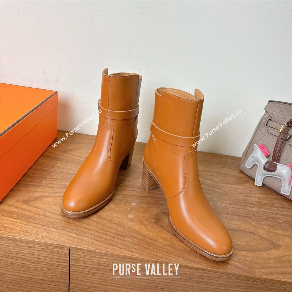 Hermes Neo Heel Ankle Boots in Calfskin Leather Brown 2025 (XC-251222010)