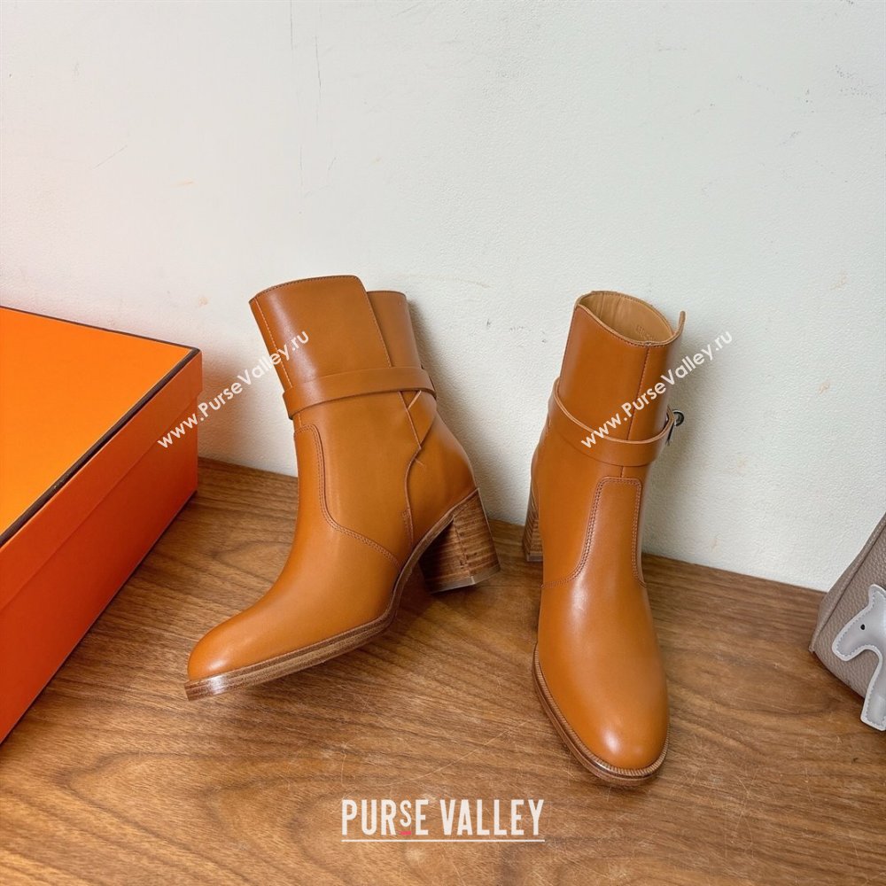 Hermes Neo Heel Ankle Boots in Calfskin Leather Brown 2025 (XC-251222010)