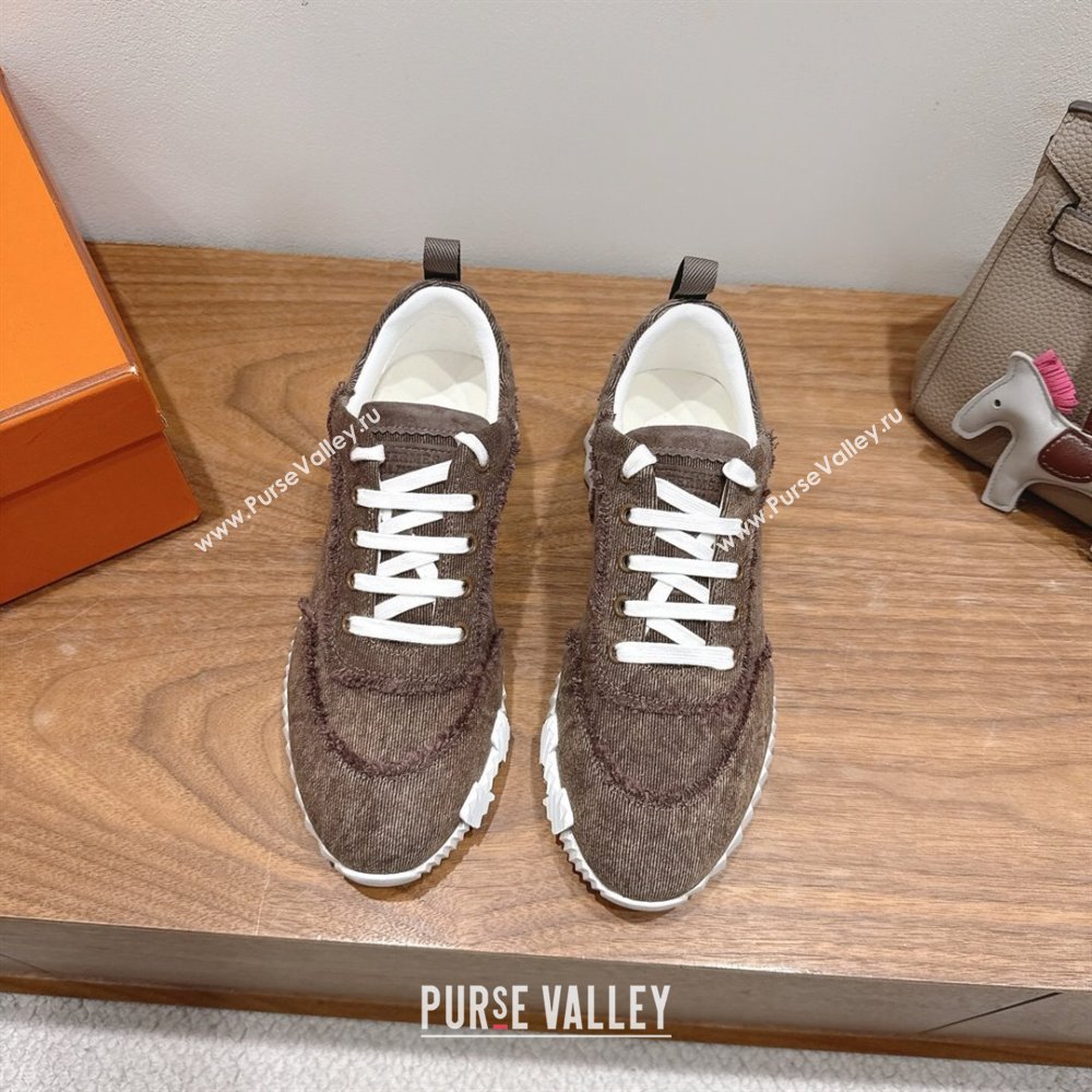 Hermes Bouncing Sneakers in Fringed H Canvas Taupe 2025 1222 (MD-251222070)