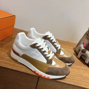 Hermes Trail Sneakers in Calfskin and Suede White2 2025 1222 (MD-251222014)