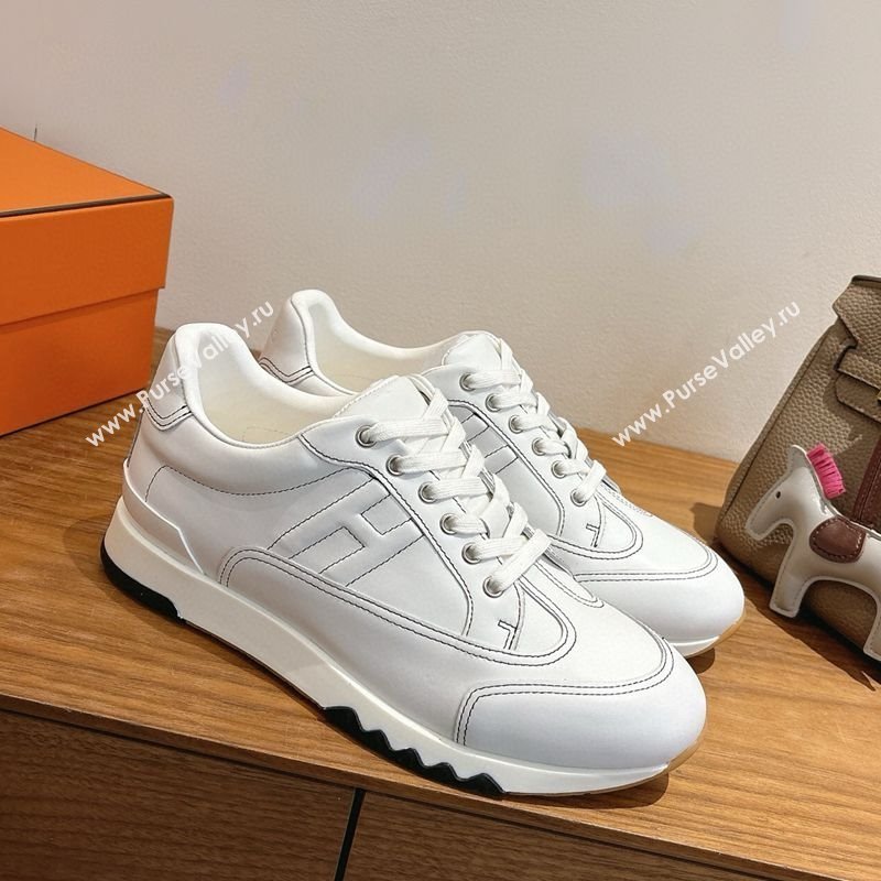 Hermes Trail Sneakers in Calfskin Leather White2 2025 1222 (MD-251222016)