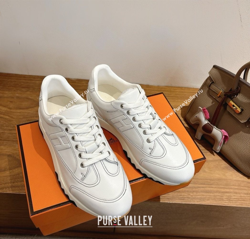 Hermes Trail Sneakers in Calfskin Leather White2 2025 1222 (MD-251222016)