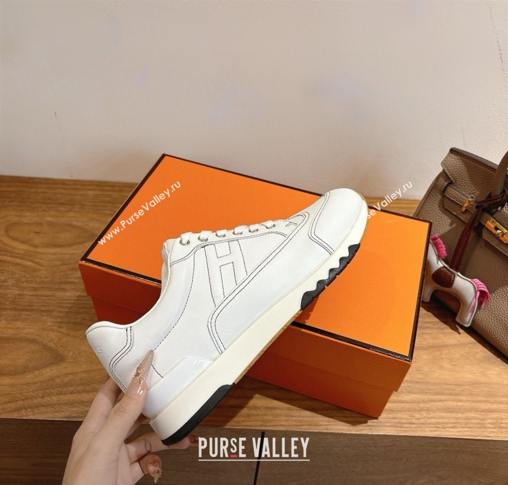 Hermes Trail Sneakers in Calfskin Leather White2 2025 1222 (MD-251222016)