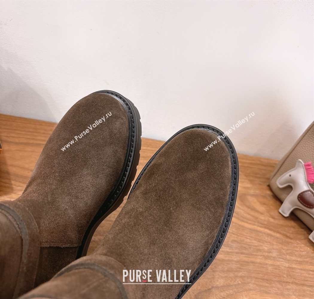 Hermes Jeff Ankle Boots in Calfskin Leather Brown 2025 H252939 (XC-251220038)