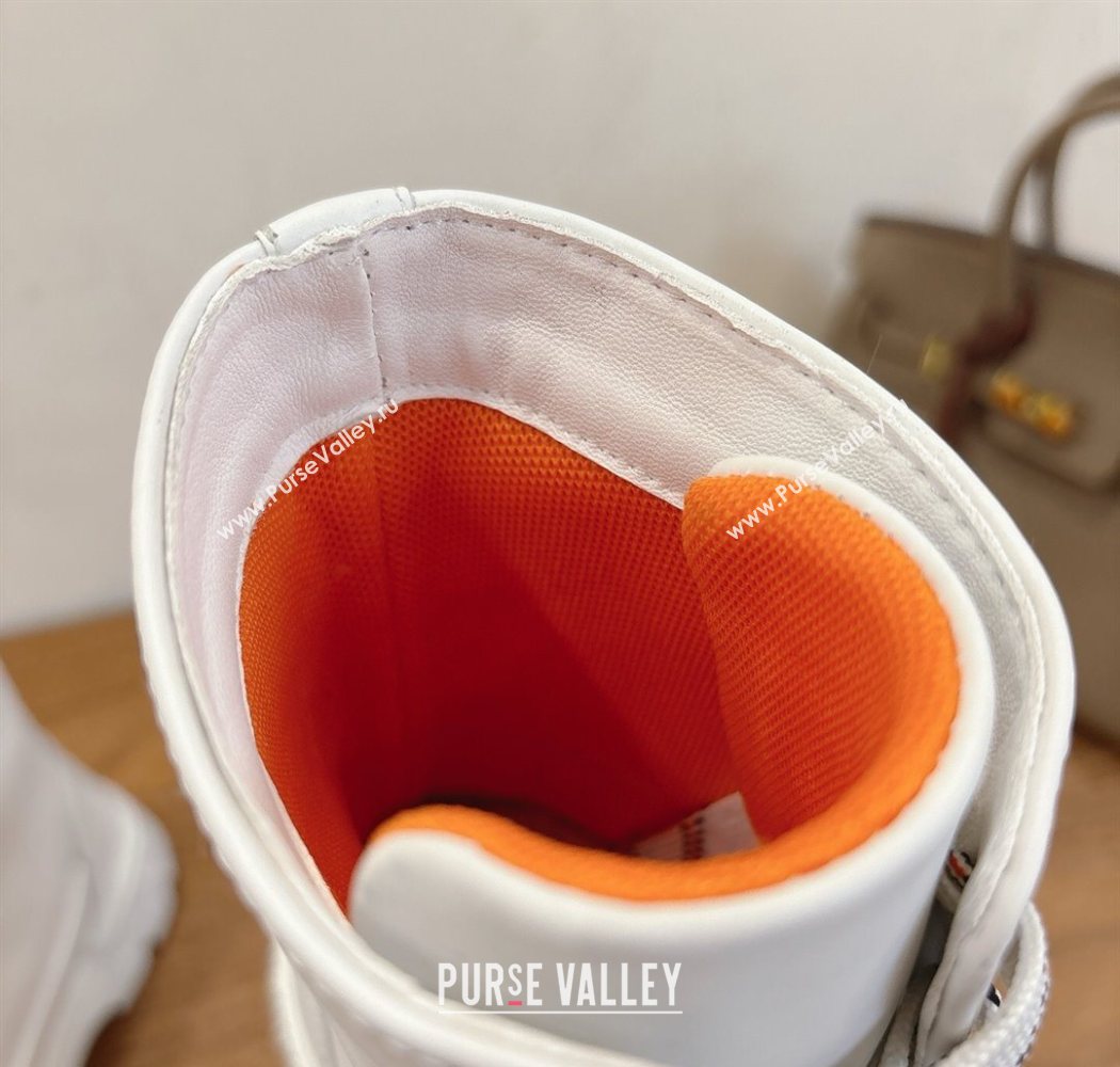 Hermes Fresh Platform Ankle Boots in Calfskin Leather White 2025 H242072 (XC-251220040)