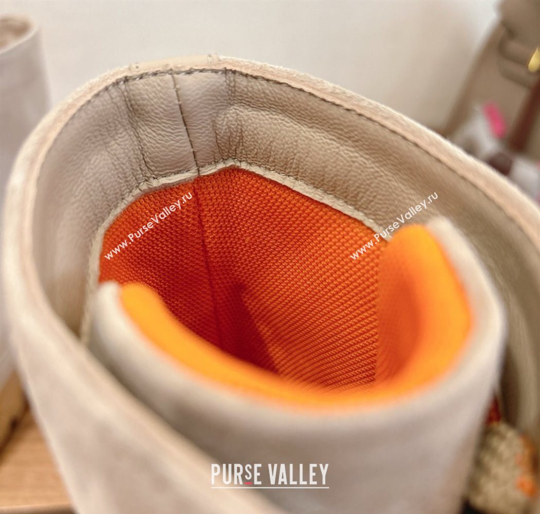 Hermes Fresh Platform Ankle Boots in Suede Grey 2025 H242072 (XC-251220044)