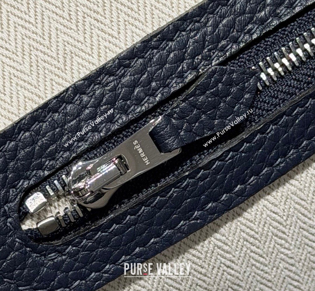 Hermes Garden Party Bag 30cm in Grained Leather Dark Blue 2026 (Half Handmade) (FL-260131001)