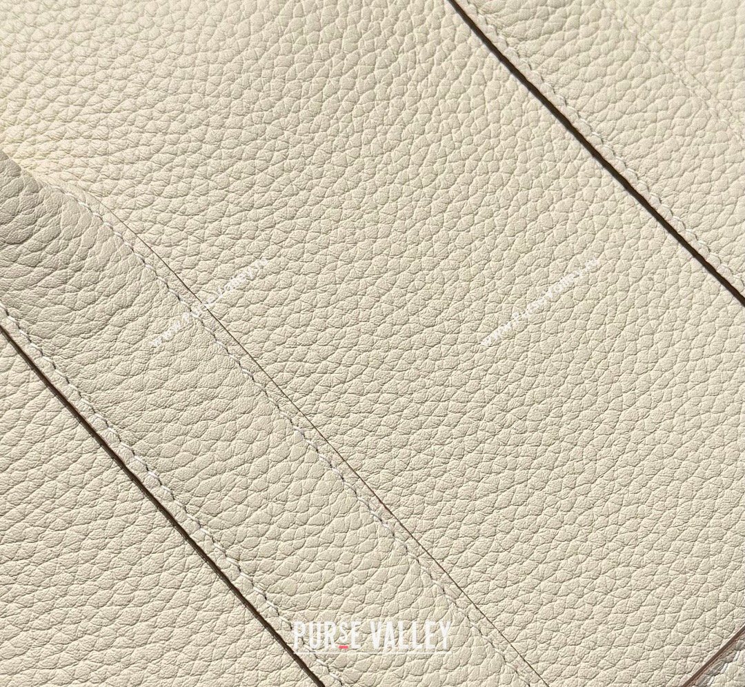 Hermes Garden Party Bag 30cm in Grained Leather Cream White 2026 (Half Handmade) (FL-260131002)