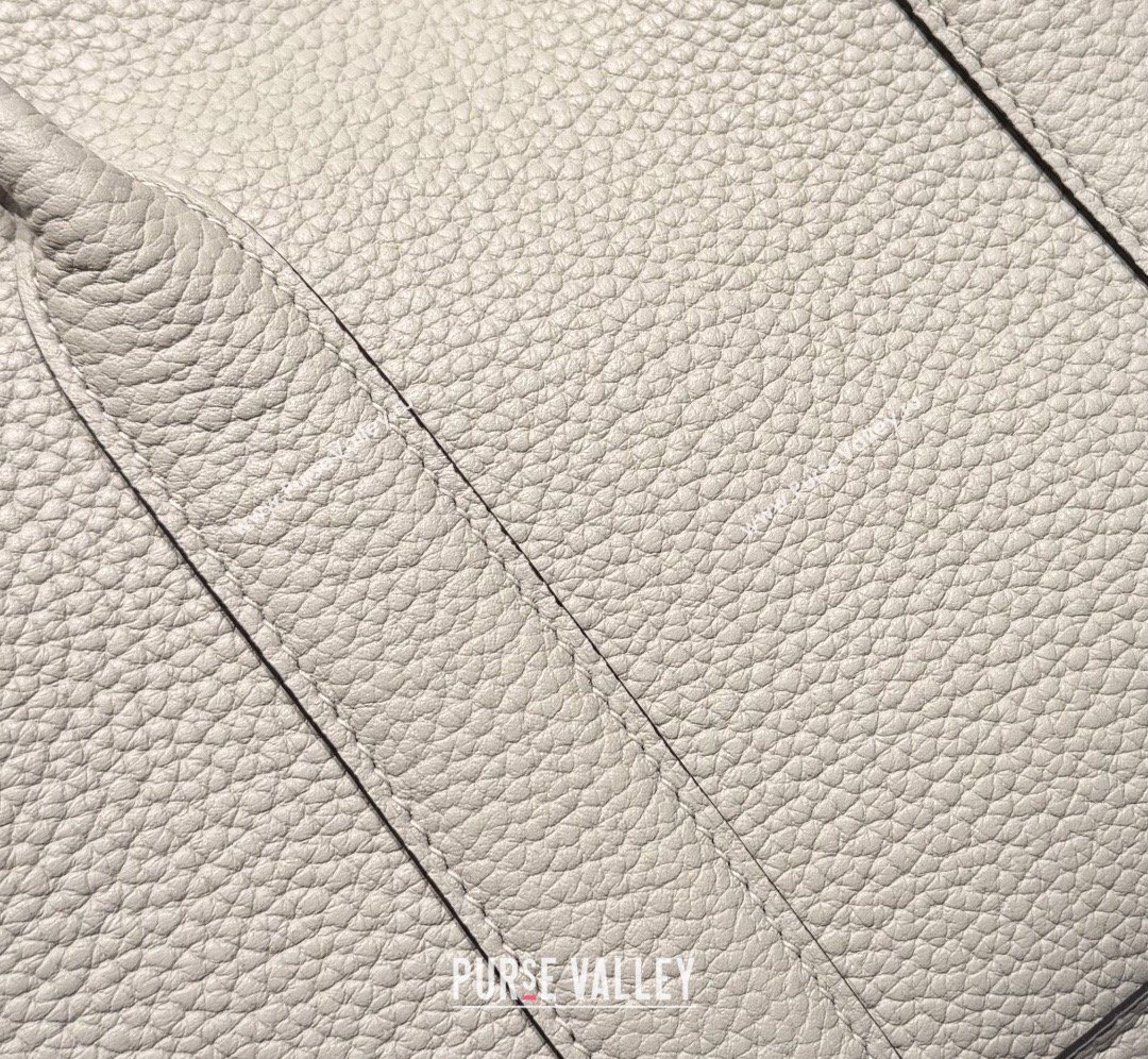 Hermes Garden Party Bag 30cm in Grained Leather Glacier White 2026 (Half Handmade) (FL-260131004)
