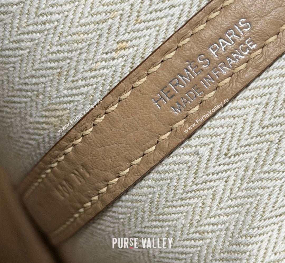 Hermes Garden Party Bag 30cm in Grained Leather Coat Beige 2026 (Half Handmade) (FL-260131005)