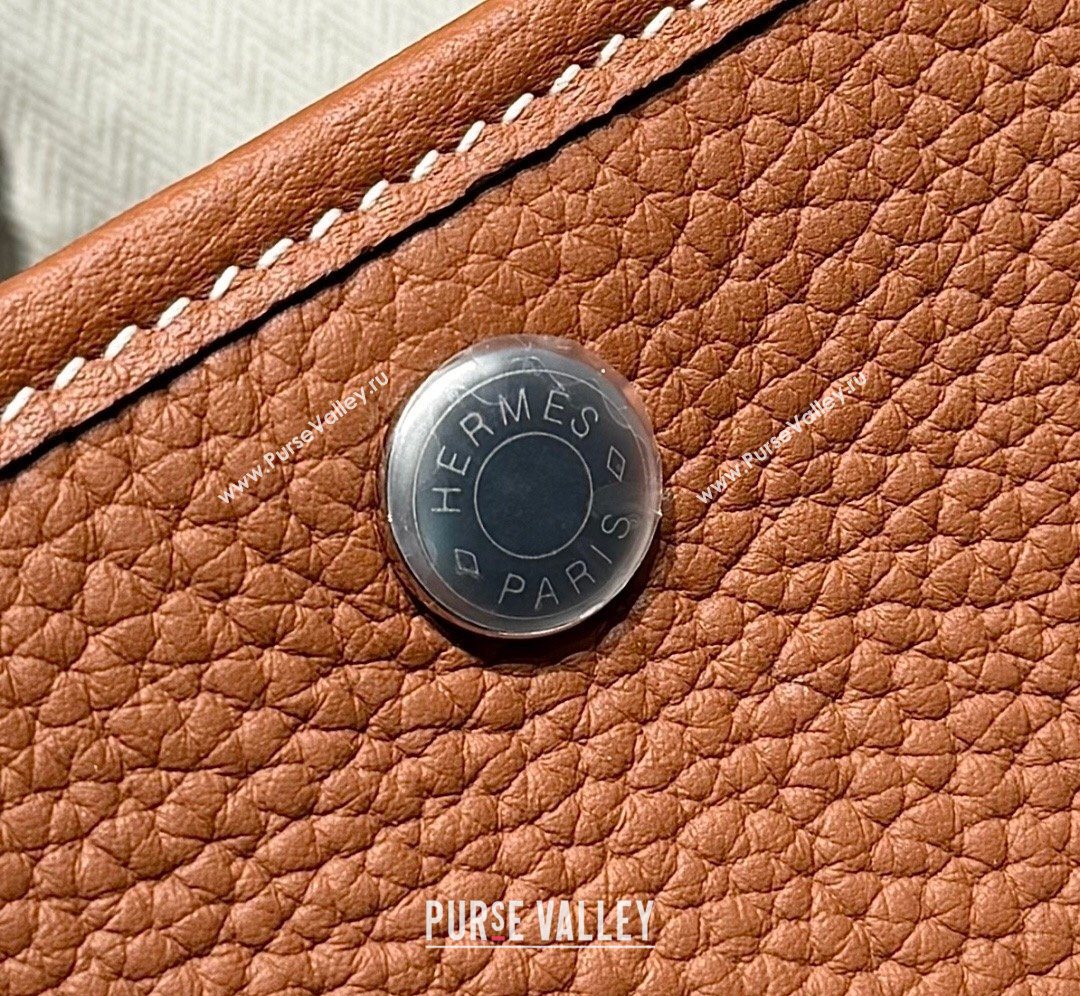 Hermes Garden Party Bag 30cm in Grained Leather Golden Brown 2026 (Half Handmade) (FL-260131006)