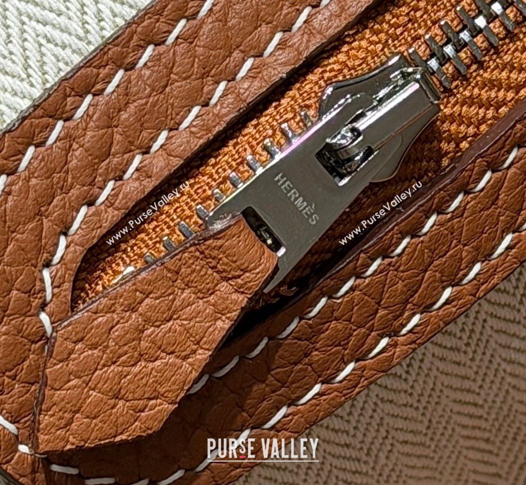 Hermes Garden Party Bag 30cm in Grained Leather Golden Brown 2026 (Half Handmade) (FL-260131006)