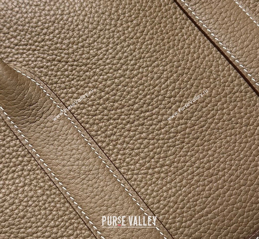 Hermes Garden Party Bag 30cm in Grained Leather Elephant Grey 2026 (Half Handmade) (FL-260131007)