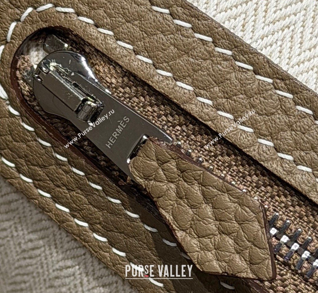 Hermes Garden Party Bag 30cm in Grained Leather Elephant Grey 2026 (Half Handmade) (FL-260131007)