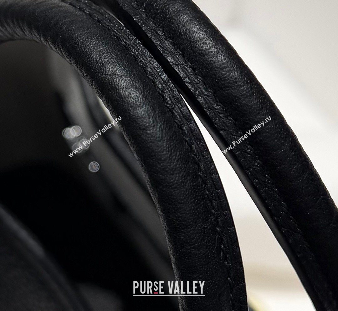 Hermes Garden Party Bag 30cm in Grained Leather Black/Silver 2026 (Half Handmade) (FL-260131008)