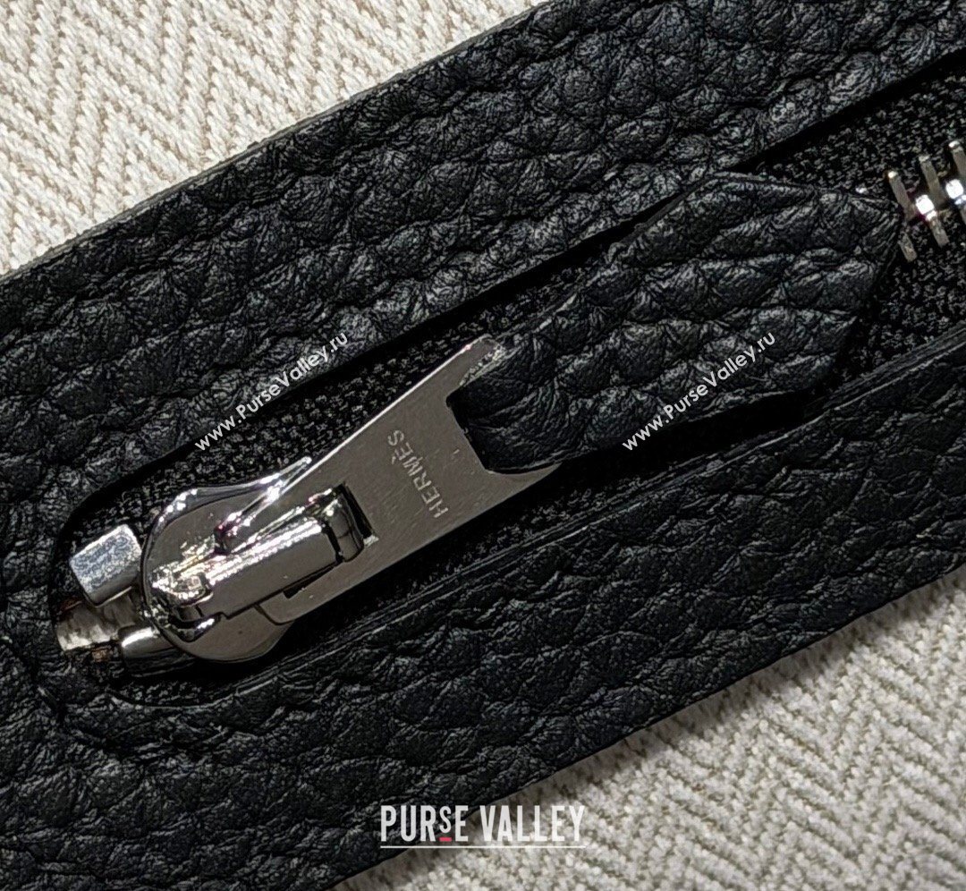 Hermes Garden Party Bag 30cm in Grained Leather Black/Silver 2026 (Half Handmade) (FL-260131008)