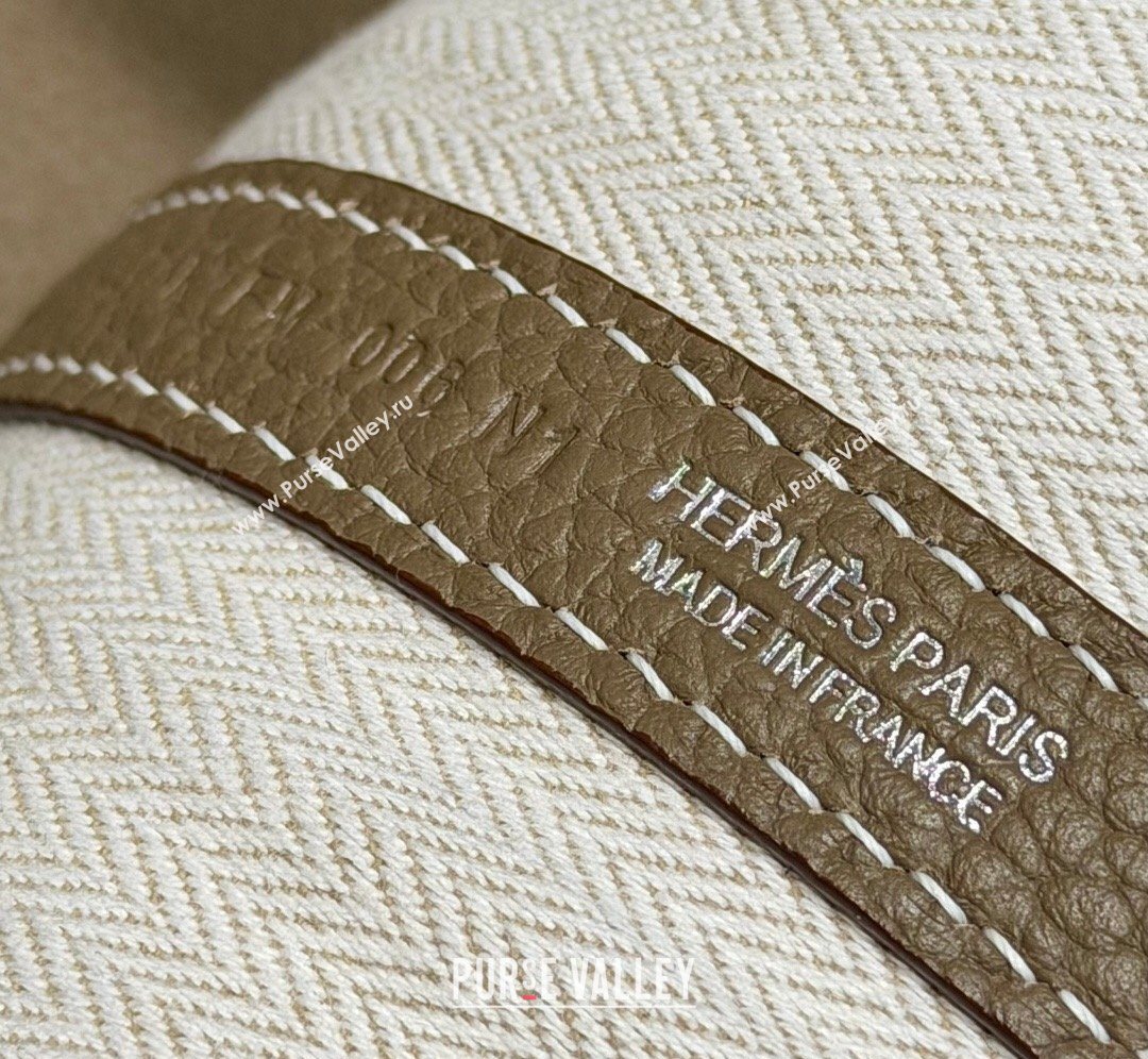 Hermes Garden Party Bag 36cm in Grained Leather Elephant Grey 2026 (Half Handmade) (FL-260131010)