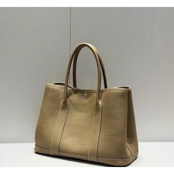 Hermes Garden Party Bag 36cm in Grained Leather Elephant Grey 2026 (Half Handmade) (FL-260131010)